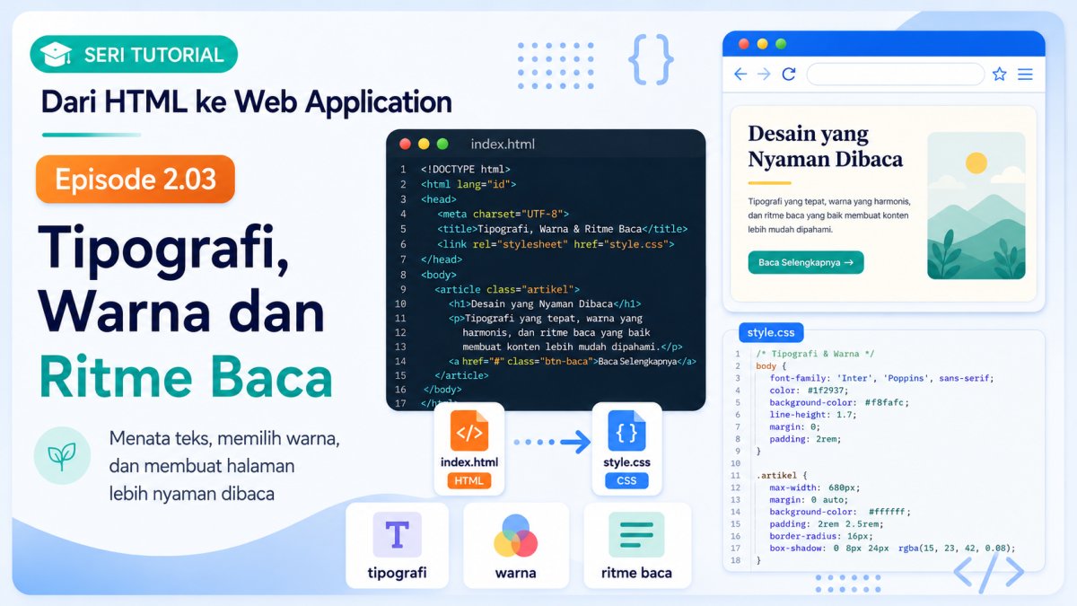 Tipografi, Warna, dan Ritme Baca