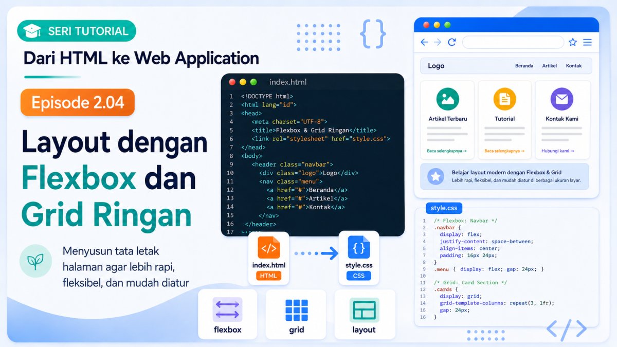 Layout dengan Flexbox dan Grid Ringan